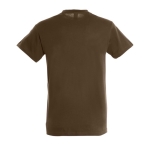 Unisex promotionele t-shirts SOL'S Regent 100% katoen 150 g/m2 kleur bruin achter aanzicht