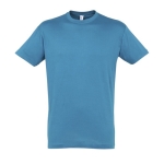 Unisex promotionele t-shirts SOL'S Regent 100% katoen 150 g/m2 kleur cyaan blauw