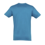 Unisex promotionele t-shirts SOL'S Regent 100% katoen 150 g/m2 kleur cyaan blauw zij aanzicht