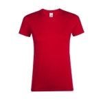 T-shirt voor dames van 100% katoen 150 g/m2 SOL'S Regent kleur rood vijfde weergave