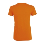 T-shirt voor dames van 100% katoen 150 g/m2 SOL'S Regent kleur oranje achter aanzicht