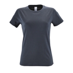 T-shirt voor dames van 100% katoen 150 g/m2 SOL'S Regent kleur titanium