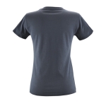 T-shirt voor dames van 100% katoen 150 g/m2 SOL'S Regent kleur titanium achter aanzicht