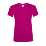 T-shirt voor dames van 100% katoen 150 g/m2 SOL'S Regent kleur fuchsia