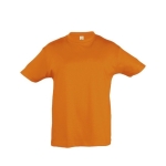 Kinder t-shirt van katoen personaliseren 150 g/m2 SOL'S Regent Kids kleur oranje