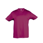 Kinder t-shirt van katoen personaliseren 150 g/m2 SOL'S Regent Kids kleur fuchsia