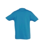 Kinder t-shirt van katoen personaliseren 150 g/m2 SOL'S Regent Kids kleur cyaan blauw achter aanzicht