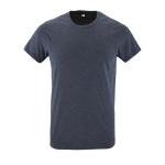 Katoenen getailleerde T shirt bedrukken SOL'S Regent Fit 150 g/m2 kleur gemarmerd donkerblauw vijfde weergave