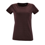 Dames reclame t-shirts van katoen 150 g/m2 SOL'S Regent Fit kleur bordeaux