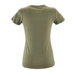 Dames reclame t-shirts van katoen 150 g/m2 SOL'S Regent Fit kleur khaki achter aanzicht