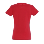 Dames T-shirt gemaakt van 100% katoen 190 g/m2 SOL'S Imperial kleur rood achter aanzicht