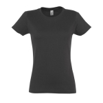 Dames T-shirt gemaakt van 100% katoen 190 g/m2 SOL'S Imperial kleur donkergrijs achtste weergave