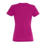 Dames T-shirt gemaakt van 100% katoen 190 g/m2 SOL'S Imperial kleur fuchsia achter aanzicht