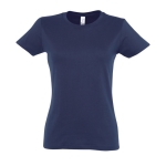 Dames T-shirt gemaakt van 100% katoen 190 g/m2 SOL'S Imperial kleur marineblauw