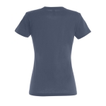 Dames T-shirt gemaakt van 100% katoen 190 g/m2 SOL'S Imperial kleur jeans blauw achter aanzicht