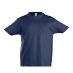 Kinder T-shirt met logo 100% katoen 190 g/m2 SOL'S Imperial kleur marineblauw