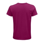 Gepersonaliseerde t-shirts van 150 g/m2 biologisch katoen SOL'S Crusader kleur fuchsia achter aanzicht