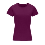 Dames T-shirts van 100% biologisch katoen 150 g/m2 SOL'S Crusader kleur bordeaux tweede weergave