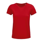 Dames T-shirts van 100% biologisch katoen 150 g/m2 SOL'S Crusader kleur rood vijfde weergave