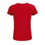 Dames T-shirts van 100% biologisch katoen 150 g/m2 SOL'S Crusader kleur rood achter aanzicht