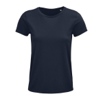 Dames T-shirts van 100% biologisch katoen 150 g/m2 SOL'S Crusader kleur marineblauw