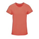 Dames T-shirts van 100% biologisch katoen 150 g/m2 SOL'S Crusader kleur neon oranje