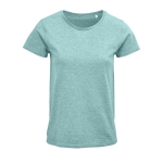 Dames T-shirts van 100% biologisch katoen 150 g/m2 SOL'S Crusader kleur pastel blauw