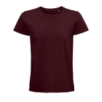 Biologisch katoenen getailleerd unisex T-shirt SOL'S Pioneer 175 g/m2 kleur bordeaux achtste weergave