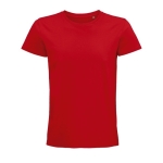 Biologisch katoenen getailleerd unisex T-shirt SOL'S Pioneer 175 g/m2 kleur rood vijfde weergave