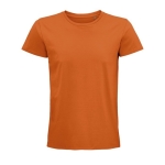 Biologisch katoenen getailleerd unisex T-shirt SOL'S Pioneer 175 g/m2 kleur oranje