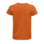 Biologisch katoenen getailleerd unisex T-shirt SOL'S Pioneer 175 g/m2 kleur oranje achter aanzicht