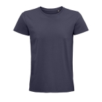 Biologisch katoenen getailleerd unisex T-shirt SOL'S Pioneer 175 g/m2 kleur titanium