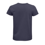 Biologisch katoenen getailleerd unisex T-shirt SOL'S Pioneer 175 g/m2 kleur titanium achter aanzicht