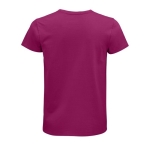 Biologisch katoenen getailleerd unisex T-shirt SOL'S Pioneer 175 g/m2 kleur fuchsia achter aanzicht