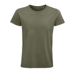 Biologisch katoenen getailleerd unisex T-shirt SOL'S Pioneer 175 g/m2 kleur khaki negende weergave