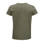 Biologisch katoenen getailleerd unisex T-shirt SOL'S Pioneer 175 g/m2 kleur khaki achter aanzicht