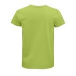 Biologisch katoenen getailleerd unisex T-shirt SOL'S Pioneer 175 g/m2 kleur lichtgroen achter aanzicht