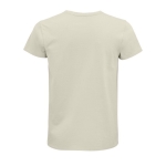 Biologisch katoenen getailleerd unisex T-shirt SOL'S Pioneer 175 g/m2 kleur naturel achter aanzicht