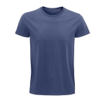 Biologisch katoenen getailleerd unisex T-shirt SOL'S Pioneer 175 g/m2 kleur jeans blauw