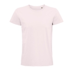 Biologisch katoenen getailleerd unisex T-shirt SOL'S Pioneer 175 g/m2 kleur rose paztel