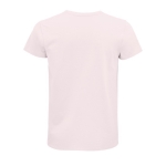 Biologisch katoenen getailleerd unisex T-shirt SOL'S Pioneer 175 g/m2 kleur rose paztel achter aanzicht