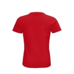 Kinder t-shirt van 100% biologisch katoen 175 g/m2 SOL'S Pioneer kleur rood achter aanzicht