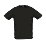 Ademend polyster t-shirt 140 g/m2 SOL'S Sportive kleur zwart