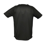 Ademend polyster t-shirt 140 g/m2 SOL'S Sportive kleur zwart achter aanzicht