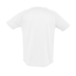 Ademend polyster t-shirt 140 g/m2 SOL'S Sportive kleur wit achter aanzicht