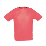 Ademend polyster t-shirt 140 g/m2 SOL'S Sportive kleur neon roze vierde weergave