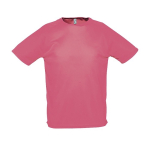 Ademend polyster t-shirt 140 g/m2 SOL'S Sportive kleur neon roze vierde weergave