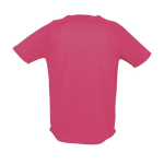 Ademend polyster t-shirt 140 g/m2 SOL'S Sportive kleur neon roze achter aanzicht