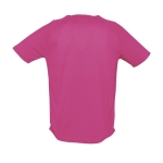 Ademend polyster t-shirt 140 g/m2 SOL'S Sportive kleur fuchsia achter aanzicht