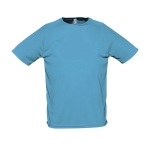 Ademend polyster t-shirt 140 g/m2 SOL'S Sportive kleur cyaan blauw foto weergave